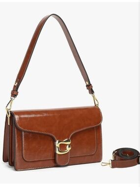 NWOT Chestnut Crossbody Bag with Gold Hardware